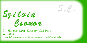 szilvia csomor business card